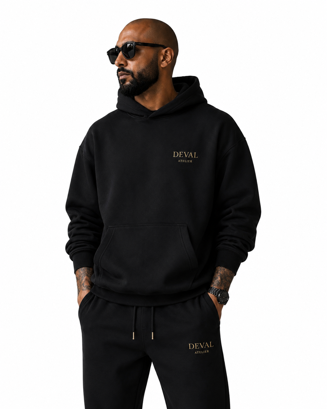 Hoodie & Jogger Set · Black — view 3